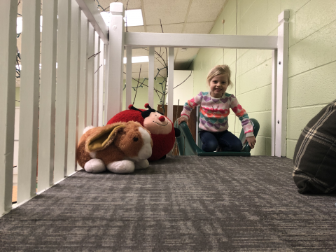 Woodland friends in the loft area.