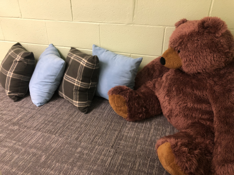 A cozy nook for rest or play.