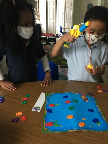 "Fishing" for sight words.